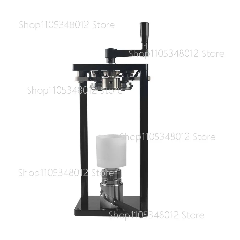 Manual Hand Crank Can Sealing Machine, Portable PET Bottle Sealer for Milk Tea, No Electricity for Street Vending