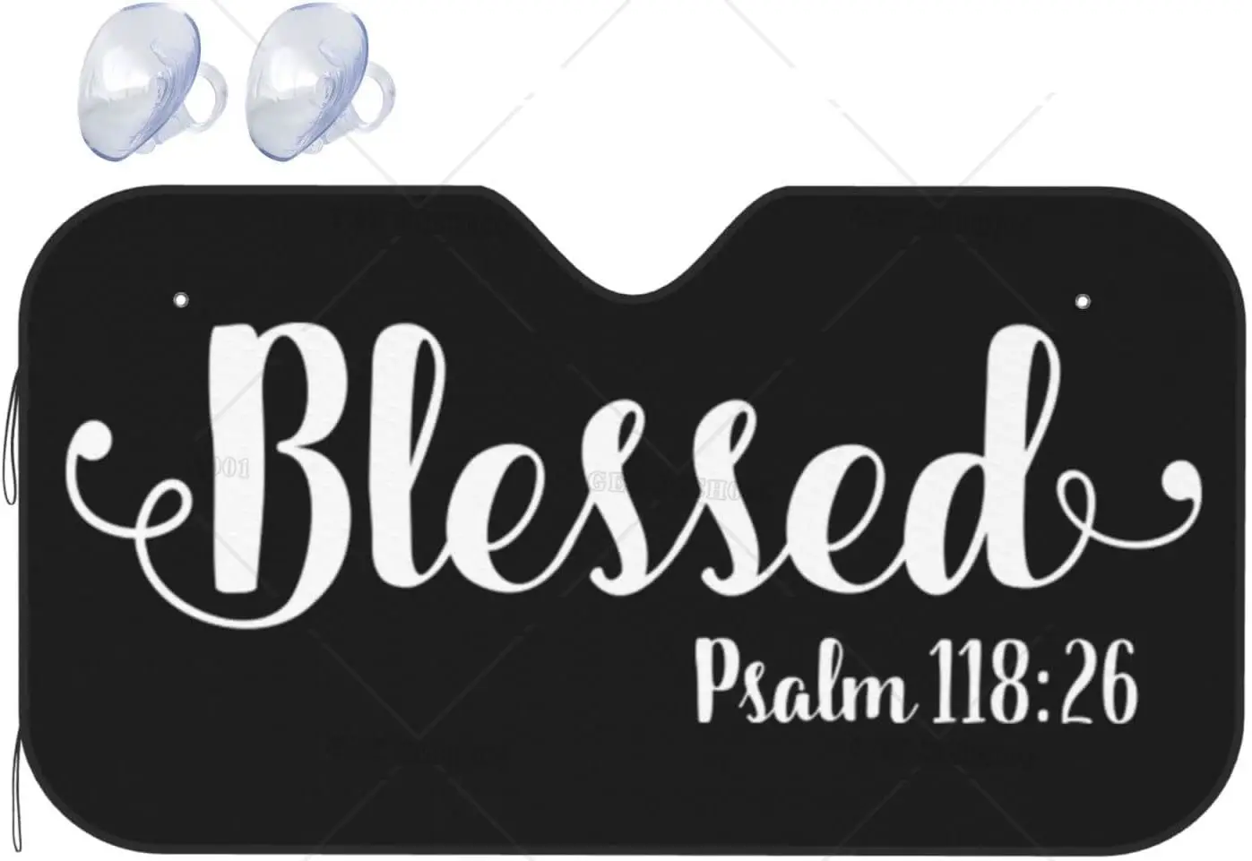 Blessed Psalm 118:26 Bible Verse Christian Gifts Religious Gift Sunshade for Car Reflects Heat Insulation Protection