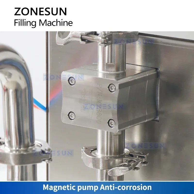 

ZONESUN Liquid Filling Machine Bottle Filler Honey Bottling Equipment Magnetic Pump Ketchup Packaging ZS-GTMP30L