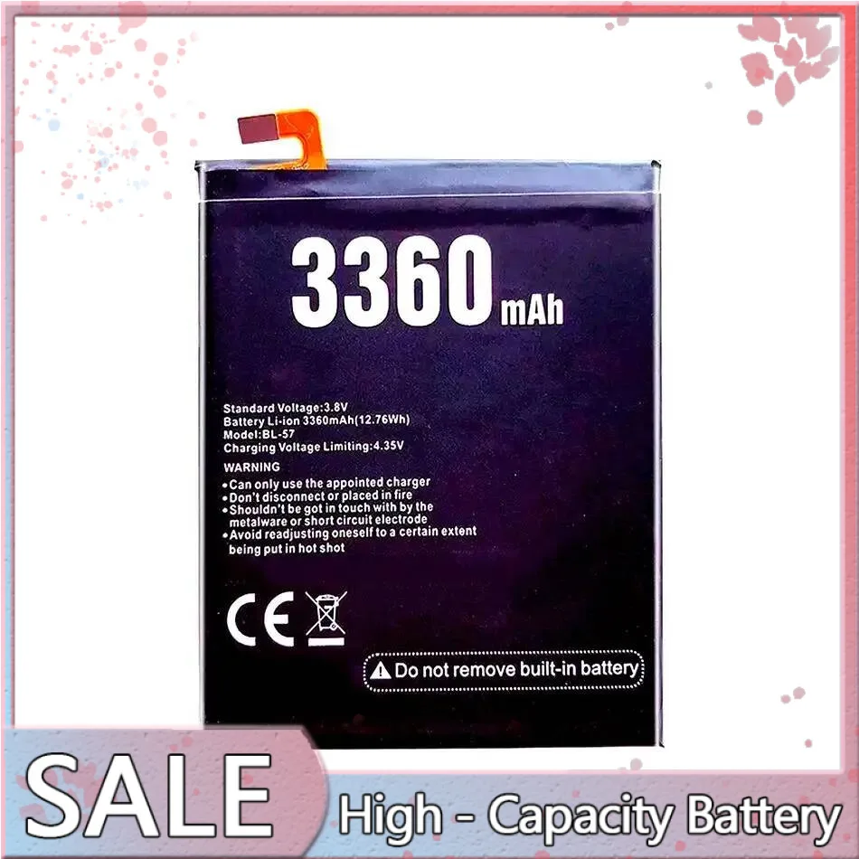 

Long-Lasting Performance Mobile Phone Battery For Doogee Shoot 2 Shoot2 BL-57 Shoot 3360mAh Reliable Replacement