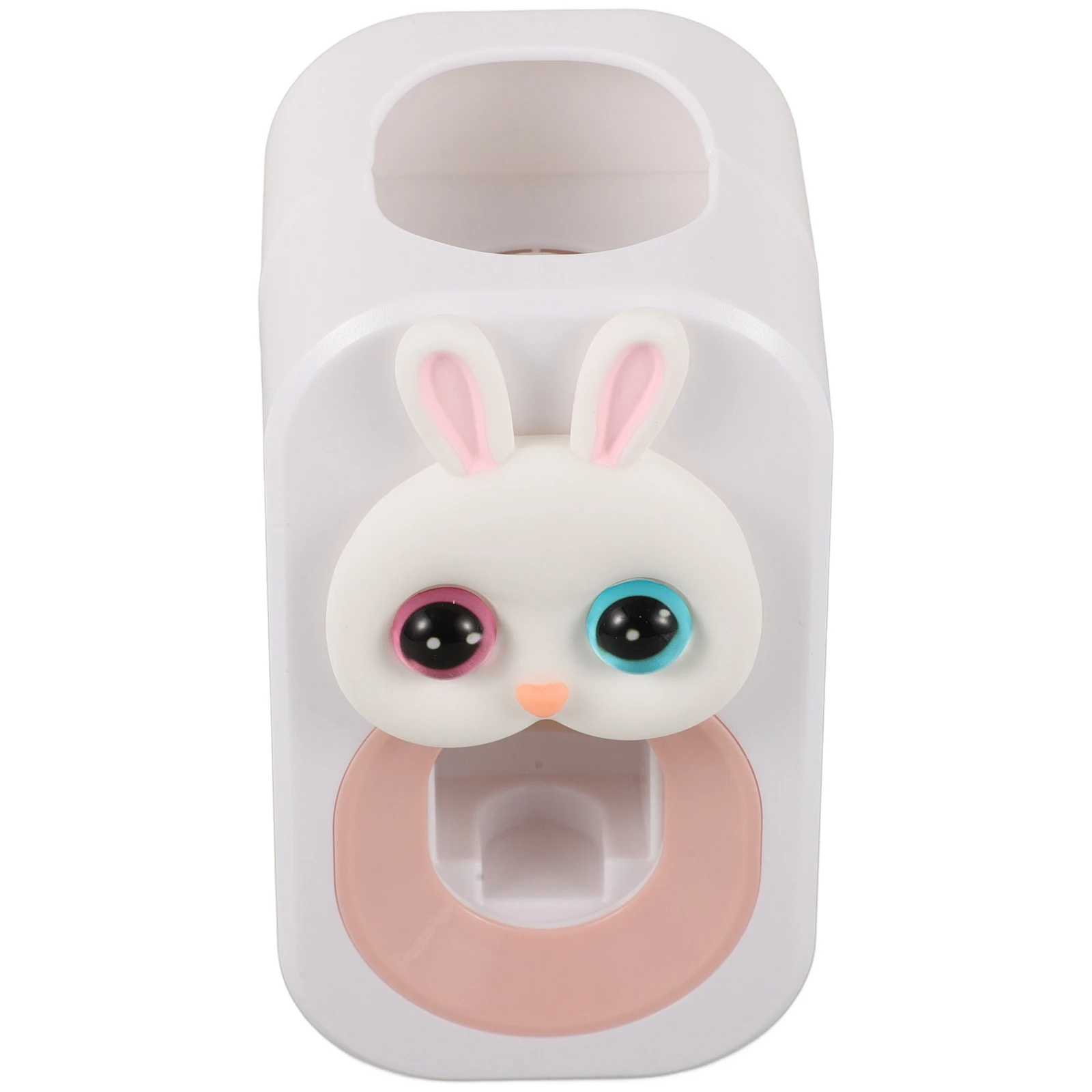 

Automatic Toothpaste Dispenser Kids Squeezer Cartoon Pink Rabbit Wall Mounted Holder Bathroom Plastic Child Toothbrush Storage