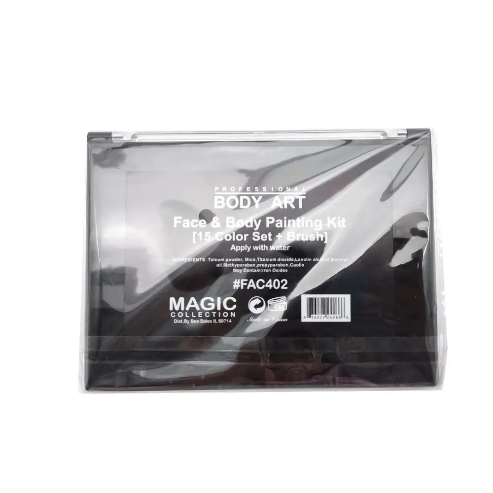 Profissional rosto corpo tintas a óleo não tóxico seguro arte corporal pintura pigmento palhaço 15 cores pintura a água óleo com escova