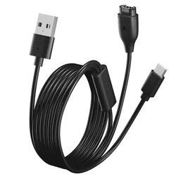 2 in 1 USB Multi Charging Cable for Garmin Instinct Forerunner Vivosmart Fenix 8/7/6/5 Phones Earphones Smart Watch Charger
