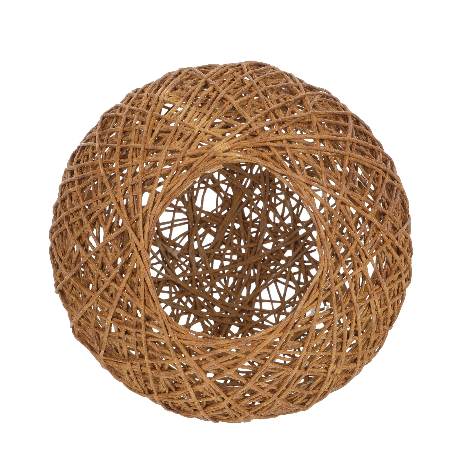 

Rattan Lampshade 15cm Coffee Wicker Ball Cover Dust Proof Light Shell Chandelier Protector Bedroom Study Kids Room Decor Long