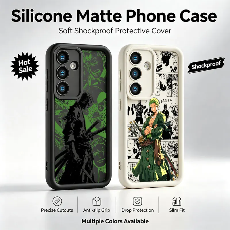 One Piece Roronoa Zoro Phone Case For Samsung Galaxy A17 A16 A15 A14 A07 A06 A57 A56 A55 A54 A53 A52 A36 A35 A34 A33 A26 A25