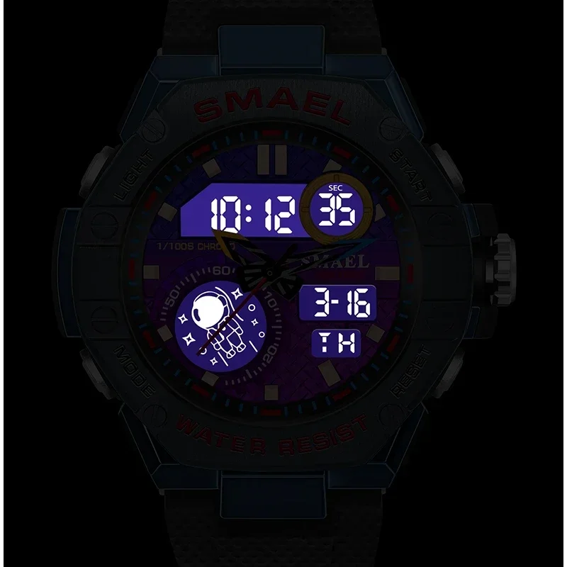 SMAEL-reloj Digital de cuarzo para hombre, cronógrafo de pulsera deportivo, resistente al agua, estilo militar, 8068