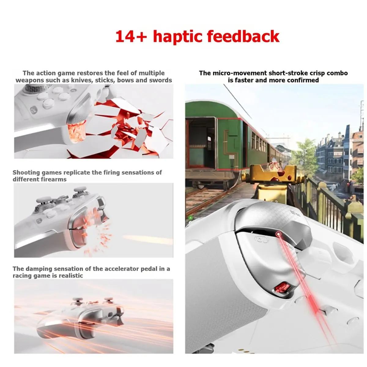 New Electronics KP70 Wireless Controller with AI Control Adaptive Triggers for Switch 2 PC Mobile Dual Auto-Sense Haptic Feedbac