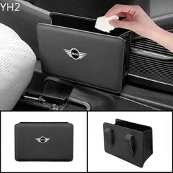 For Mini Cooper One S Countryman R56 R60 F55 F56 Car Trash Can Collapsible Leak-Proof Storage Bag Backseat with Garbage Bag