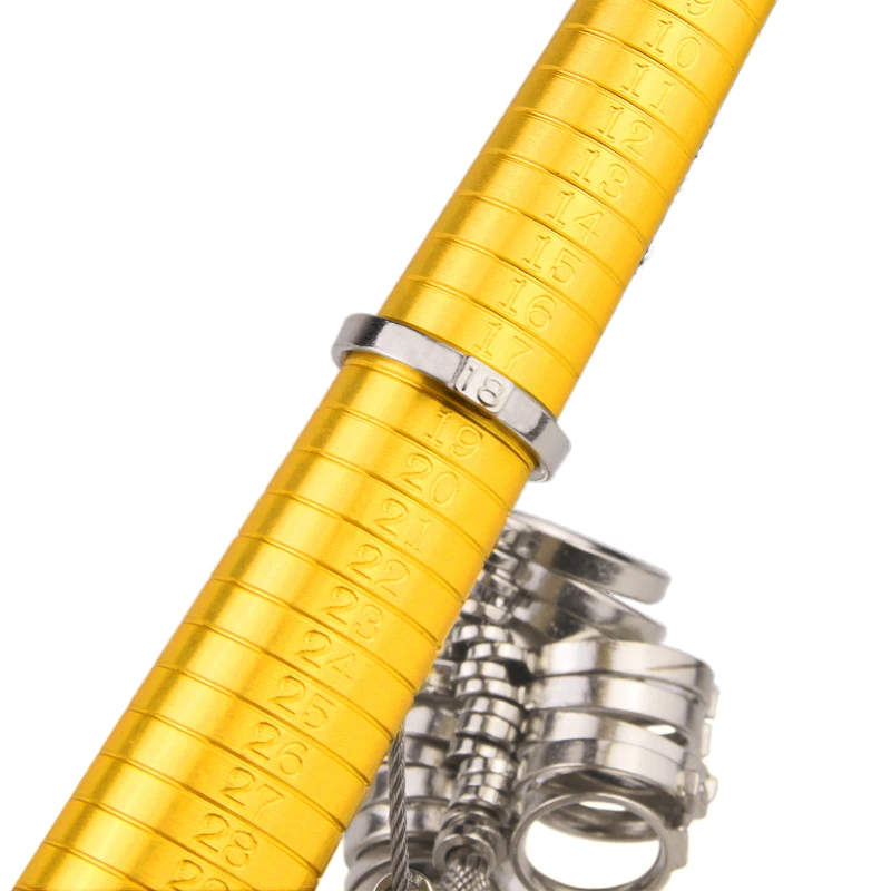 Professional TSK Ring Enlarger Stick Measuring Equipment Metal Stick Mandrel Handle Hammer for DIY Jewelry Making Measuring Tool