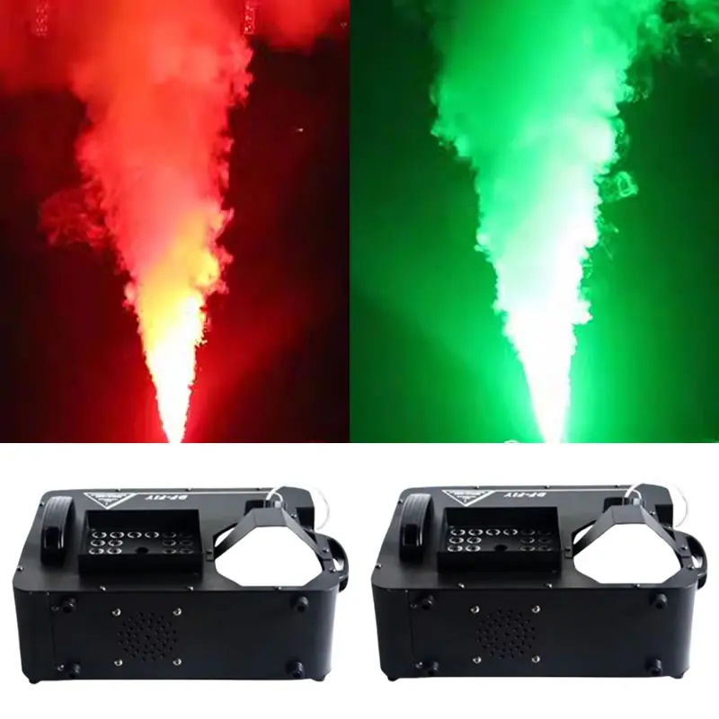 

2 шт., 1500 Вт, вертикальная светодиодная дымовая машина RGB DMX DJ Fog Haze Machine, пульт дистанционного управления, Fogger для дискотек, сценического освещения, бара, вечеринки, шоу