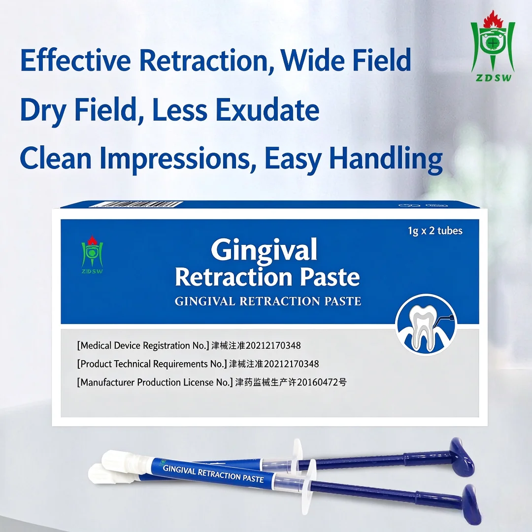 1g Aluminum Chloride Gingival Retraction Paste Dental Gingival Retraction Material for Dentist Use, Match with Retraction Cord
