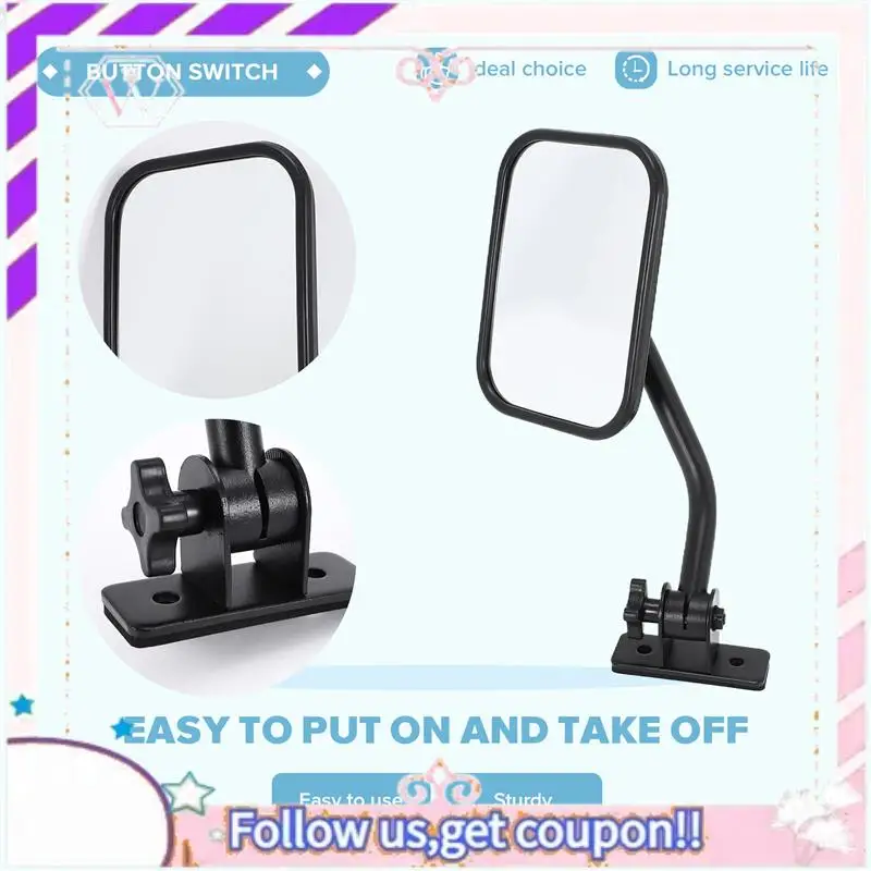 

Easy To Use Doors Off Mirrors For Jeep Wrangler Tj, Jk, Lj Quick Release Side Mirrors Black 2Pack