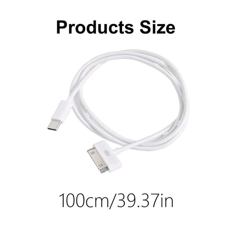 Nhiều cáp USB Type C đến 30Pin để cấp nguồn và đồng bộ hóa cho điện thoại 3G/3GS cho điện thoại 4/4S cho Pad 1