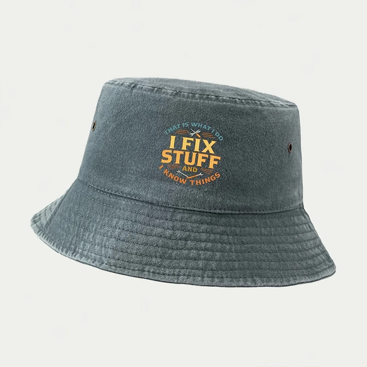 Men' & Women' I Fix Stuff Repairman Graphic Trucker Hat - Bucket with Print, Lightweight Breathable Suitable for Outdoor, Travel