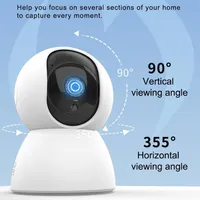 Tuya WiFi Indoor PTZ Surveillance Camera, Smart 1080P Home Shaking HD Camera Security Camera