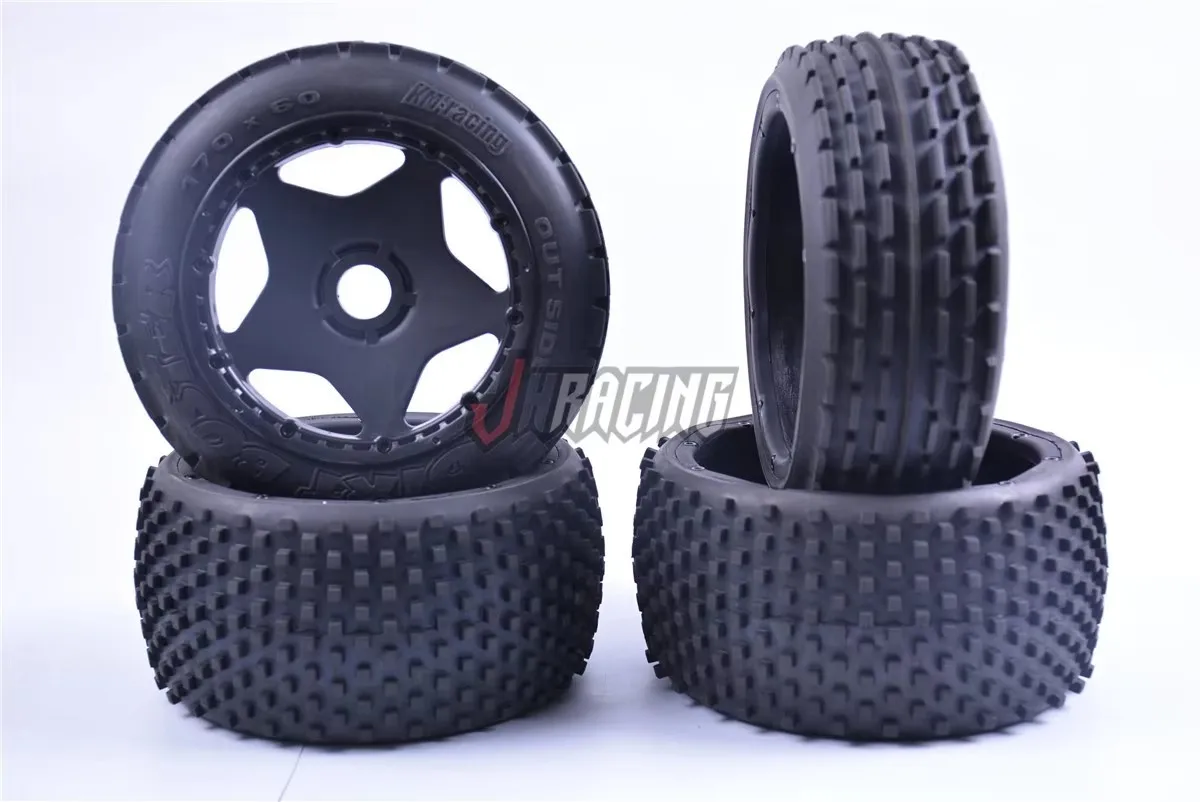 

High-strength classic five-star wheel tire assembly for 1/5 ROVAN ROFUN KM HPI BAJA 5B