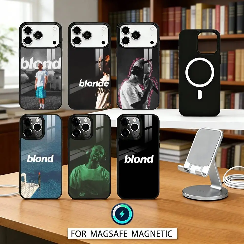 

F-Frank Ocean B-Blonde Phone Case For iPhone17,16,15,14,13,12,Pro,Max,Magnetic For Magsafe Wireless Charging