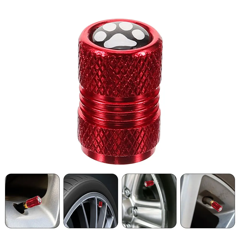 

24Pcs Automotive Valve Stem Caps Paw Print Style Metal Tire Valve Covers for Dust Moisture Resistance Caps for Tires