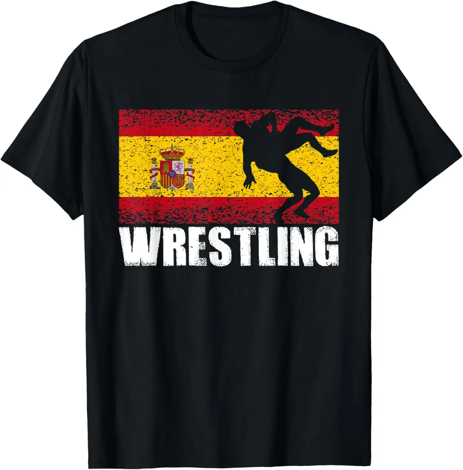 Wrestling Sport, Spain Flag, Spanish Wrestler T-Shirt