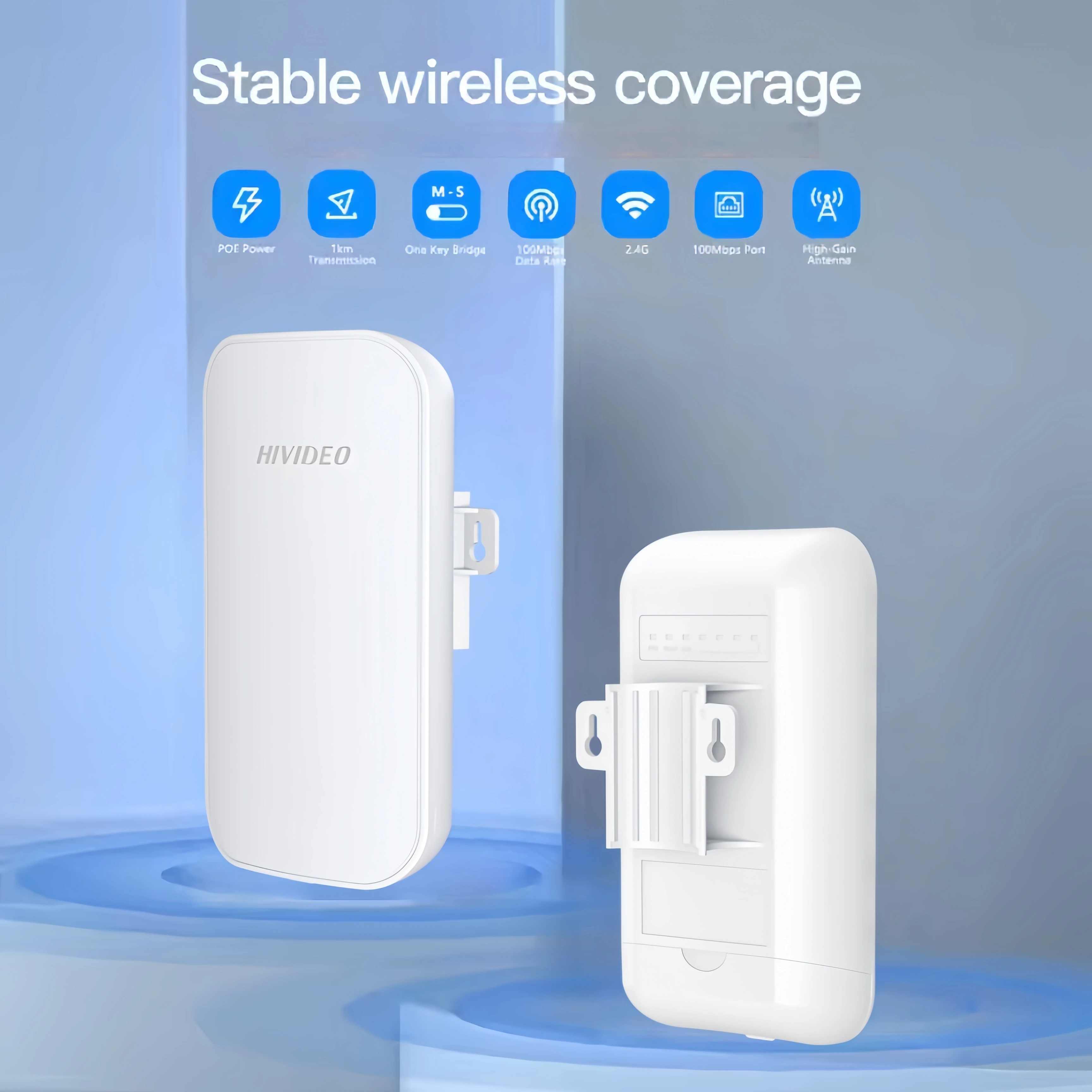 

HIVIDEO 2 шт. открытый беспроводной Wi-Fi удлинитель Wi-Fi повторитель сигнала Wi-Fi усилитель и усилитель сигнала всепогодный сетевой мост
