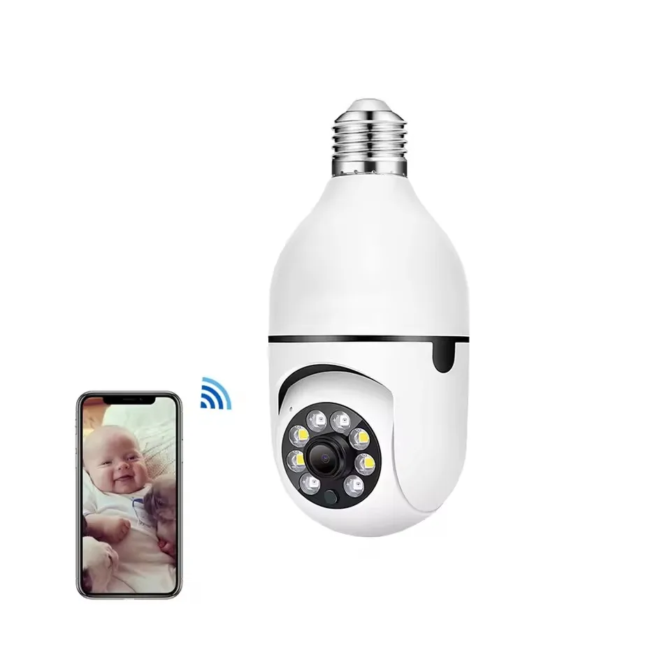 E27 Surveillance Camera Full Color Night Vision Automatic Human Tracking Zoom Indoor Security Monitor Wifi Miini IP Camera