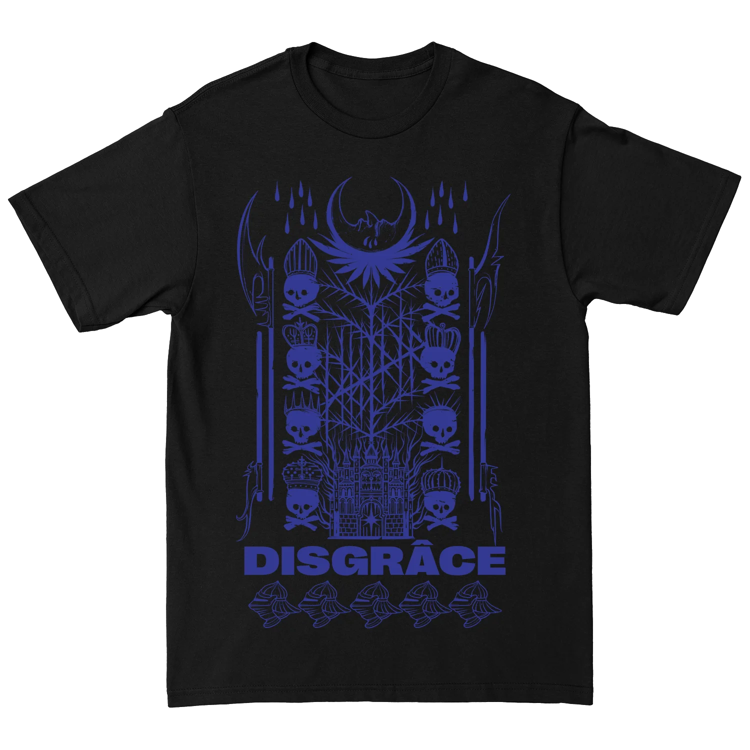 

Черная футболка с надписью «HALLEBARDE»