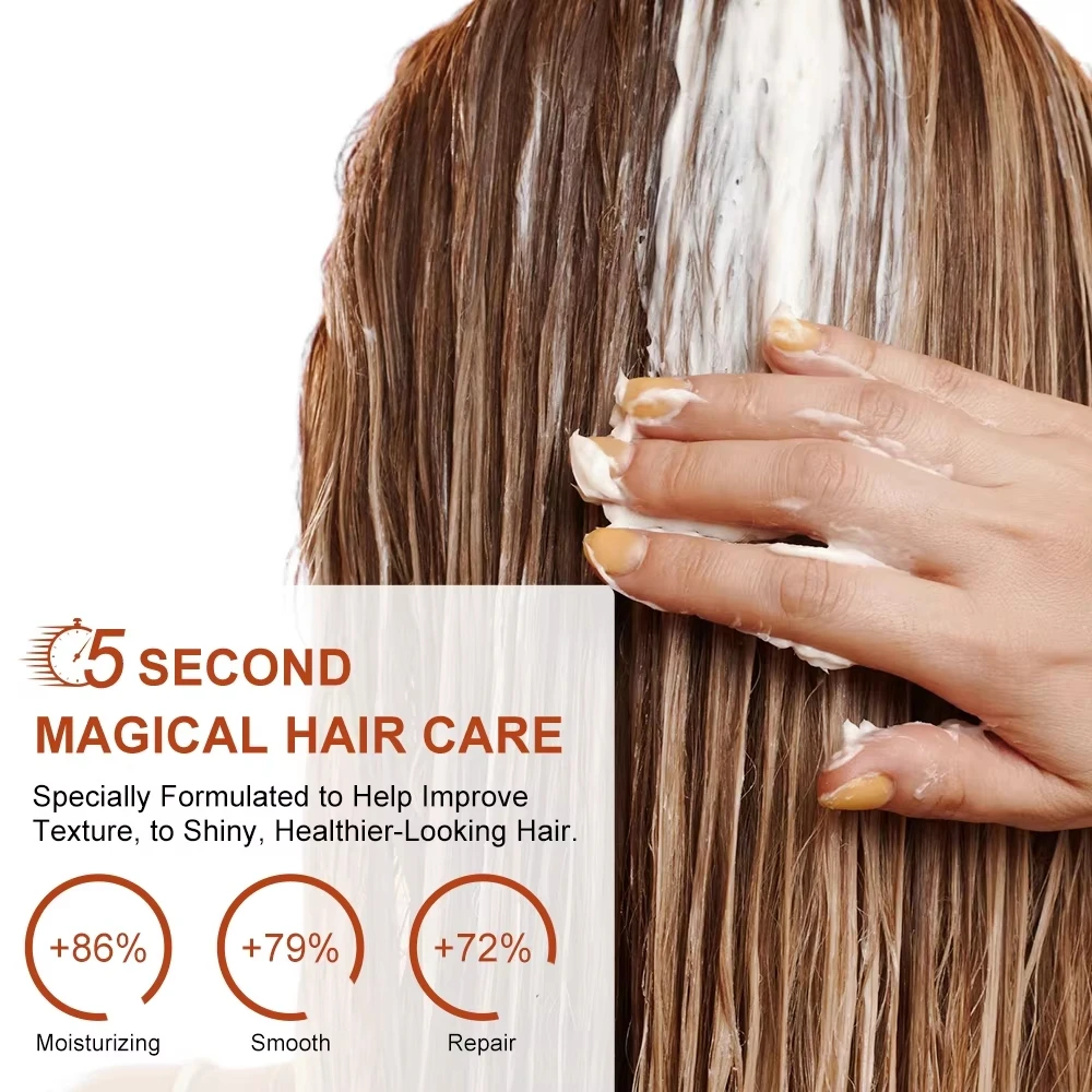 PURC 5 secondi maschera per capelli magica olio di argan nutriente levigante riparazione maschere crespi danneggiate cura dei capelli
