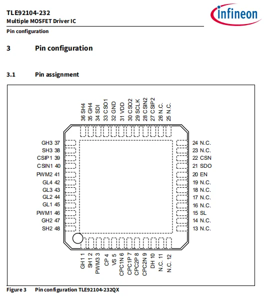 TLE92104232QXXUMA1 wiele sterownik MOSFET IC