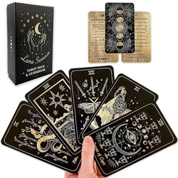 78 Cards/Deck Shores Of Moon Luna Somnia Tarot Complete Full Deck Starry Dreams Celestial Astrology Witchy Divination Tool Gifts
