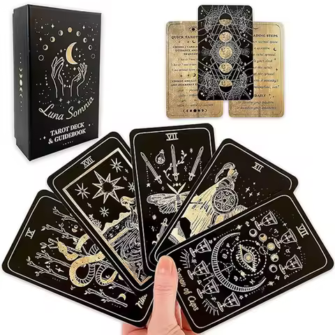 78 Cards/Deck Shores Of Moon Luna Somnia Tarot Complete Full Deck Starry Dreams Celestial Astrology Witchy Divination Tool Gifts