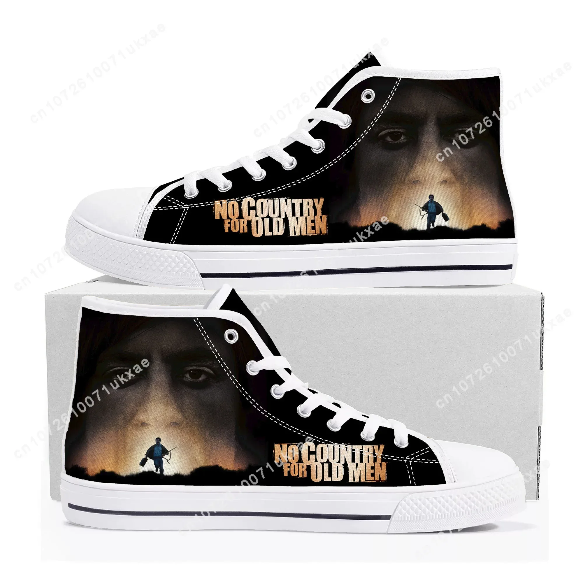 No Country for Old Men High Top Sneakers, Anton Chigurh, Women Teenager, Customized Shoes, Casual Shoes, Customized Shoes