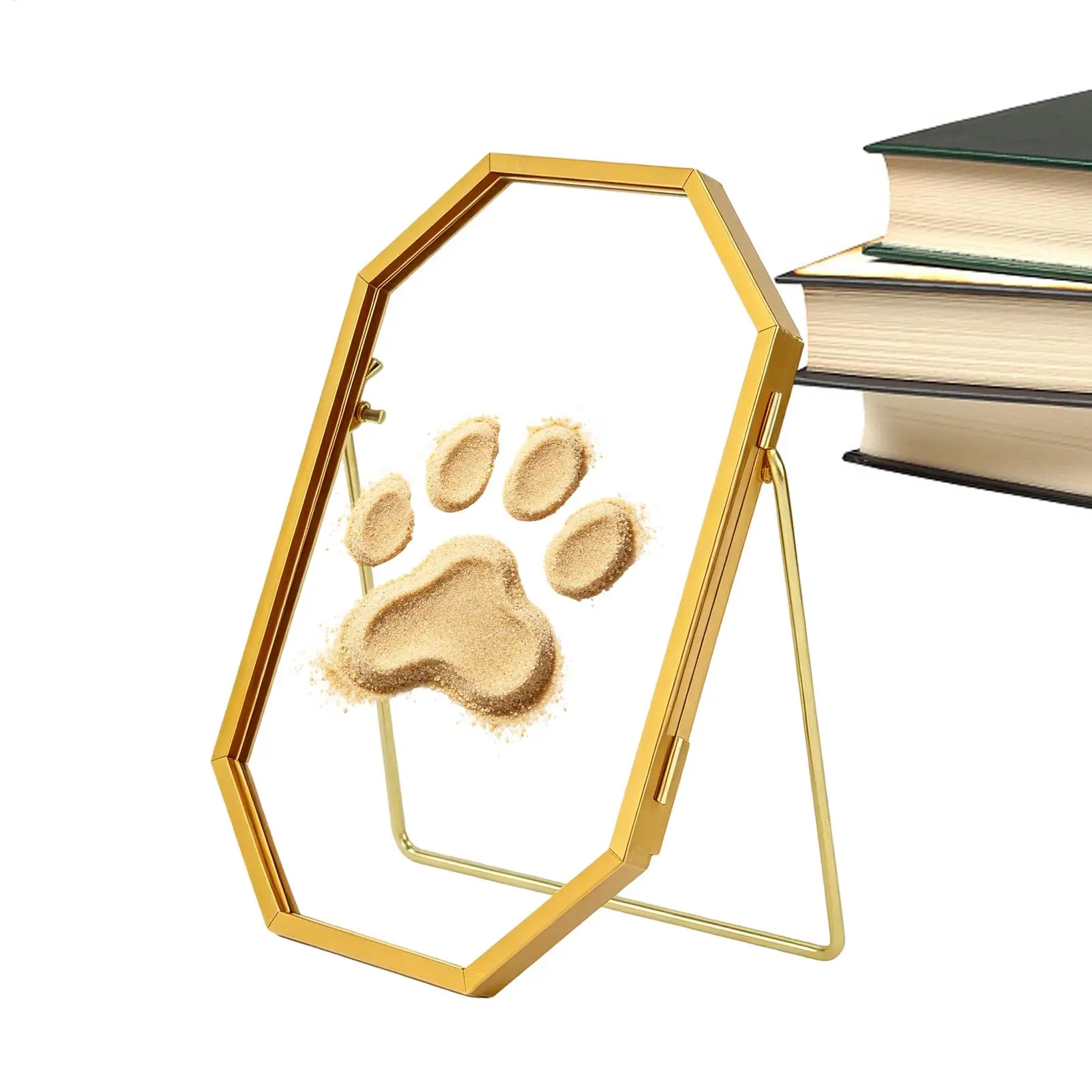 Pet Memorial Picture Frames Rustic Creative DIY Craft Home Decor Kids Pet Handprint Footprint Frame For Home Dorm Apartment