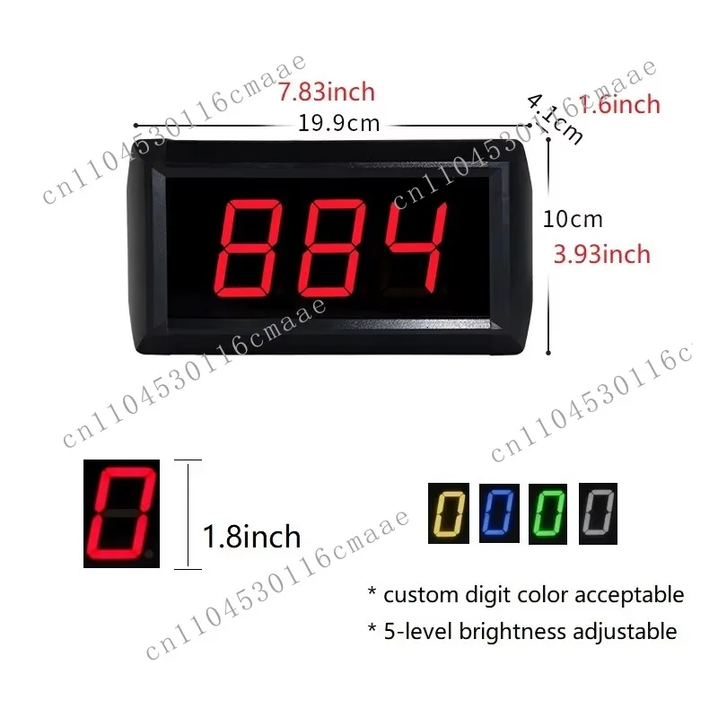Program with Countdown Counting Remote Control Light Emitting Diode Digital 1.8-inch Digital Display Electronic Counter