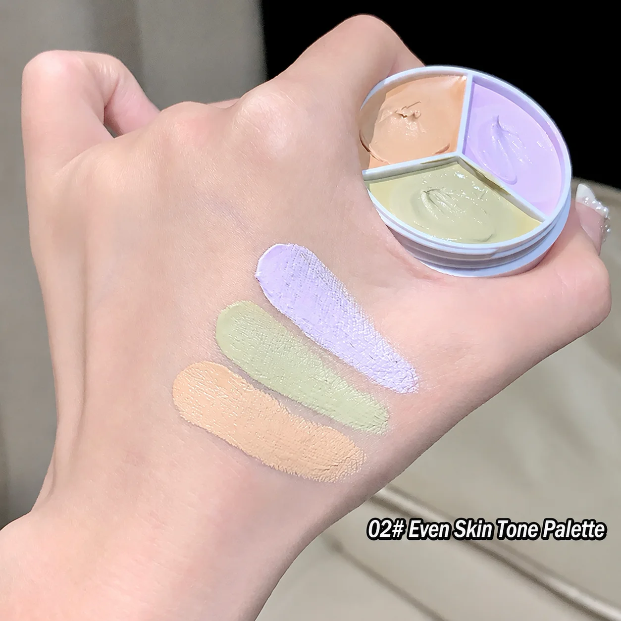 Concealer Palette 3 Color  Waterproof Face Concealer for Dark Circles Blemishes Acne Marks Tear Trough Color Correcting Makeup