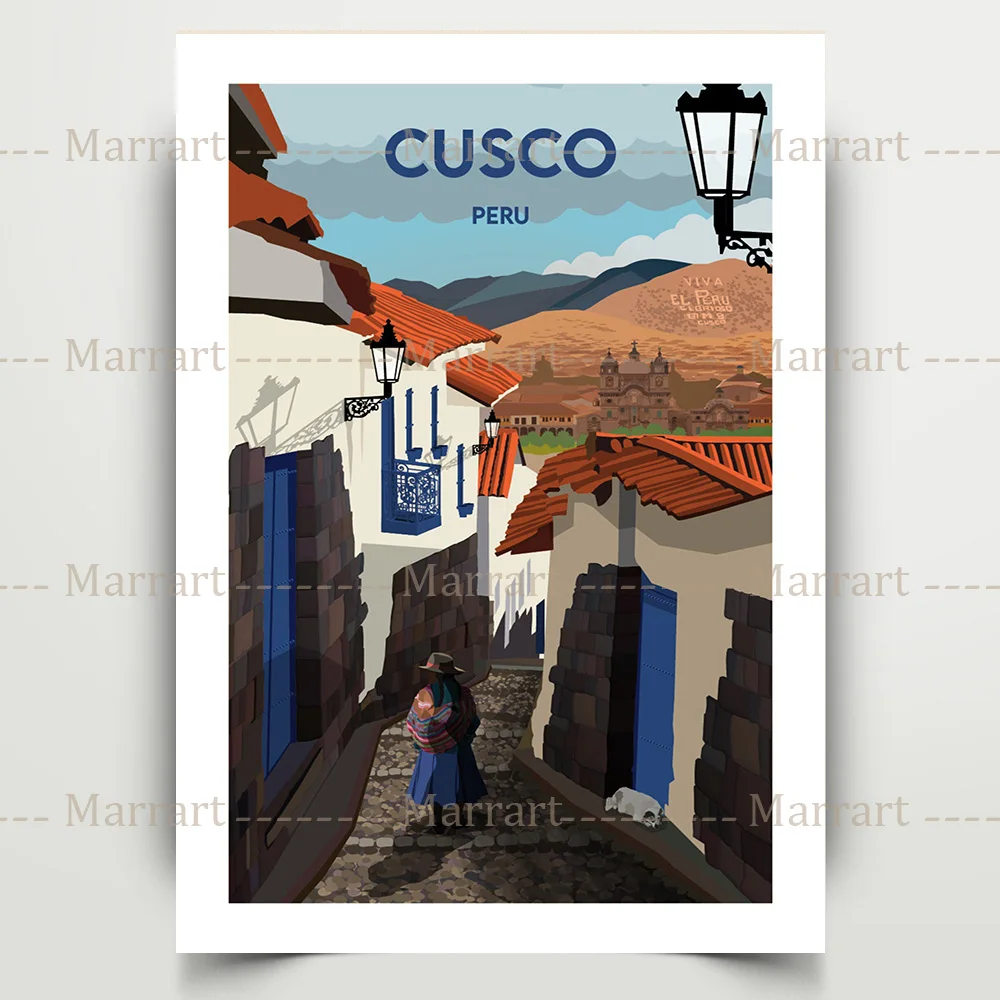 Cusco,Honduras,Inca Trail Machu Picchu Travel Wall Art Print Peru Travel Souvenir Art Poster And Print Home Decoration Unframed