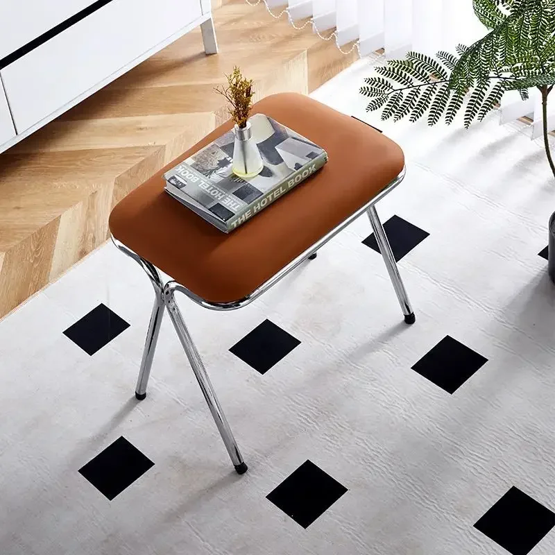 Bench Kitchen Dining Stool Chair Portable Dressing Square Dining Stool Interior Stackable Banco Plegable Portatil Room Furniture