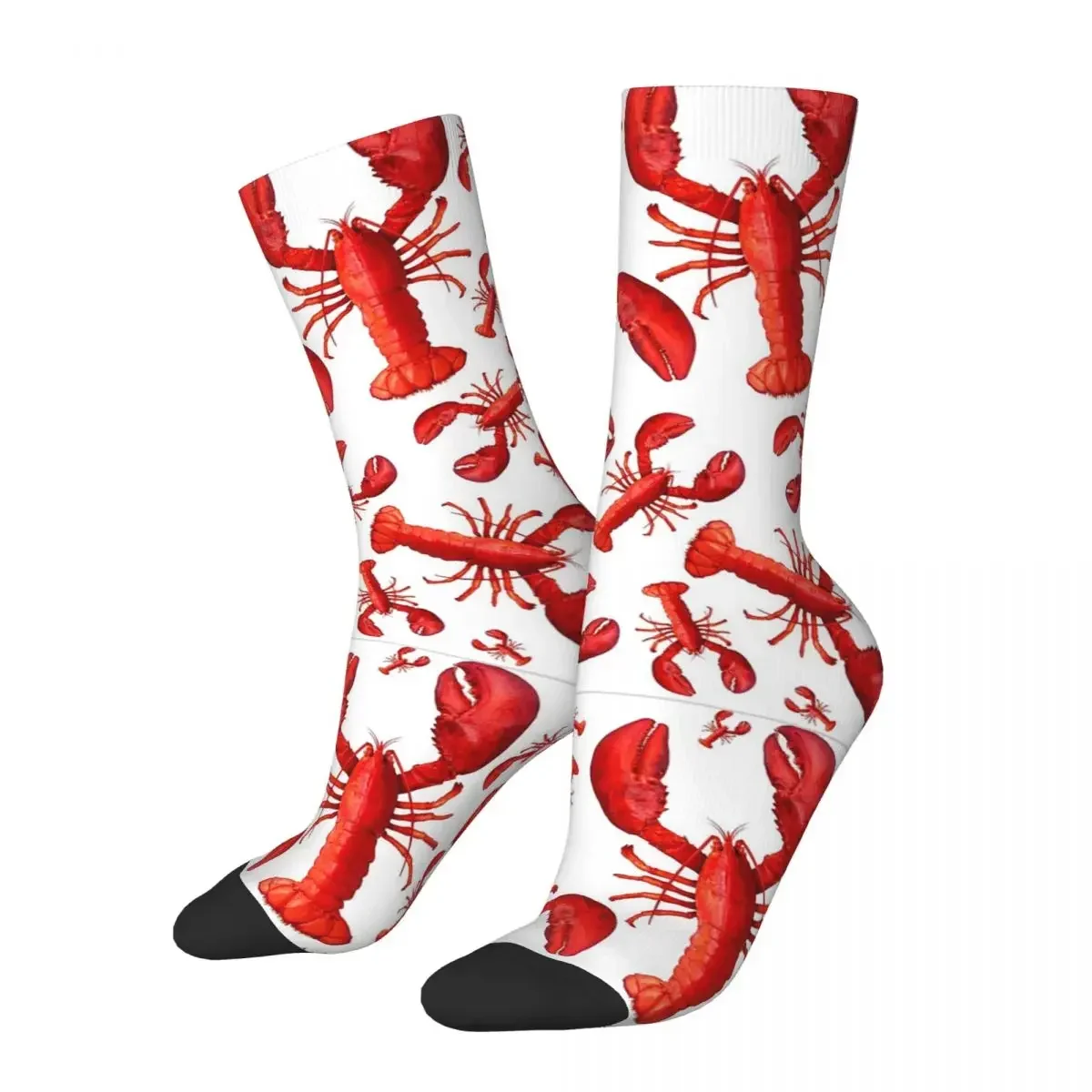 Lobsters And Lobster Seafood Festival Socks Harajuku Super Soft Stockings All Season Long Socks for Unisex Birthday Present