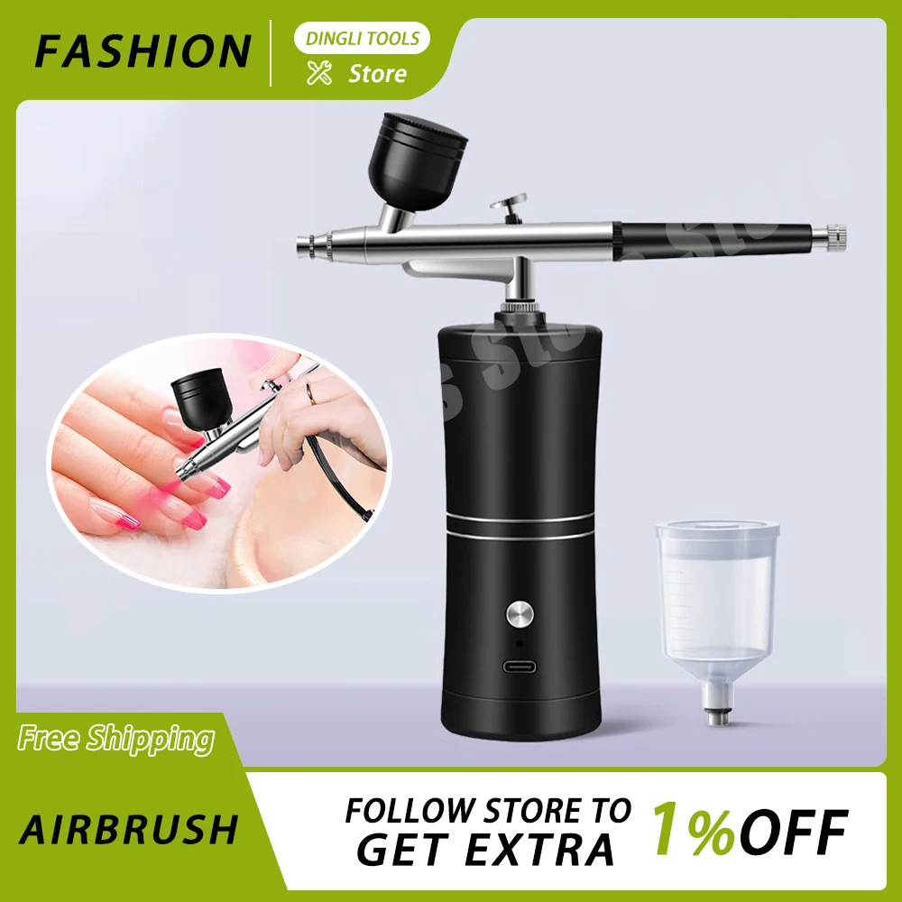 

Airbrush Nail With Compressor Portable Air Brush With Compressor For Nails Art Cake Painting Craft Airbrush Custom Nail Art