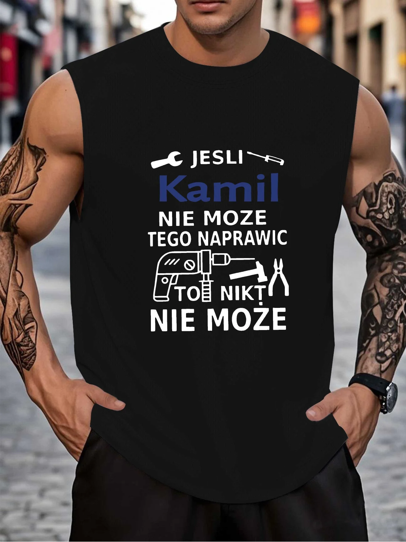 

Men's V-Neck Shirt | Breathable and comfortable sleeveless design, suitable for exercise and fitness activities