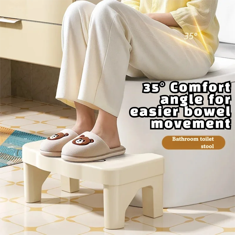 Cute Potty Stool Household Toilet Foot Stool Squatting Aid Foot Rest Stool Bathroom Anti-Slip Step Stool