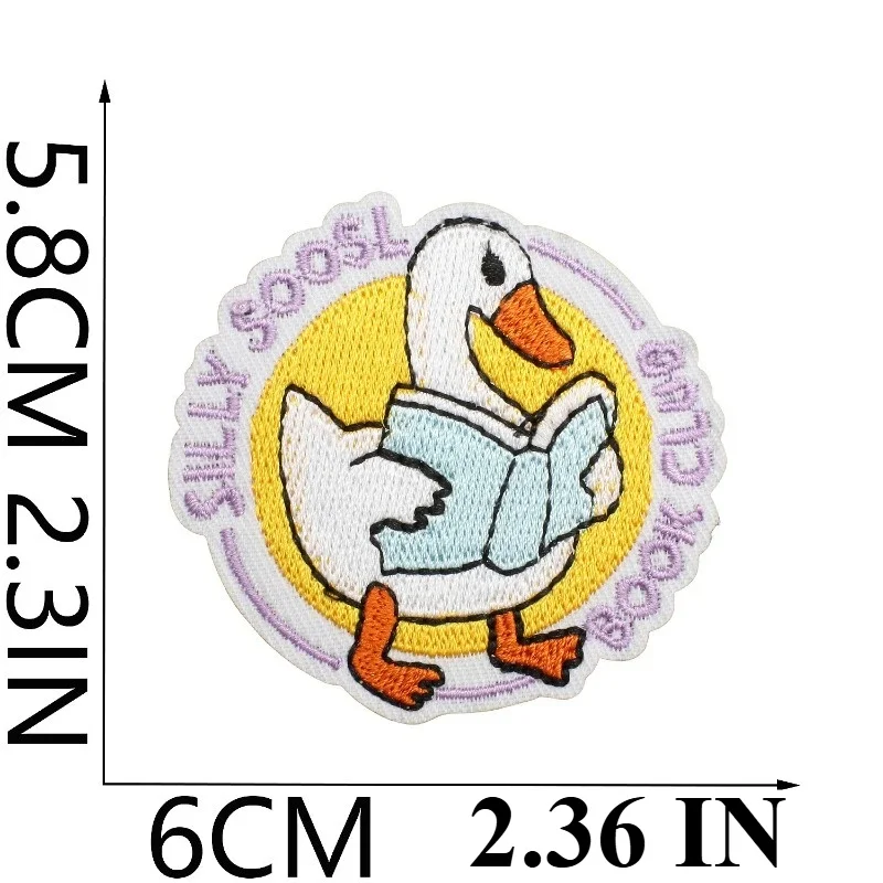 Libro Ricamo Adesivo in stoffa Lettura Teschio Patch Adesivo Vestiti Decorazione Borsa Capitolo ricamato Zai Love Learning Chapter