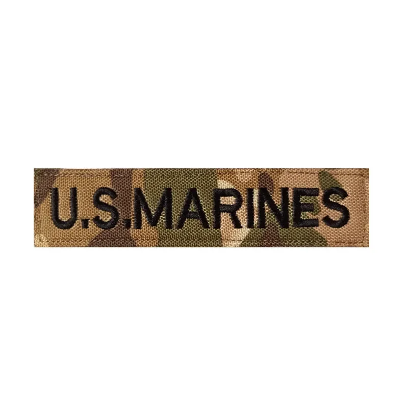 U.S Marine Corps Chest Strip Patch, Clothes Embroidery Appliques, Hook and Loop Hat Badges, Military Backpack, Backpack, Sticker