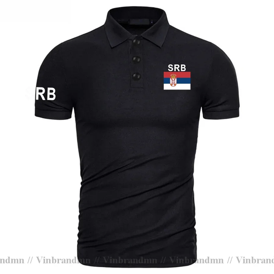 Serbia Serbian Serbs Polo shirts Men Short Sleeve Classic Brands Printed For Country 2023 Cotton Nation Team Flag New SRB Srbija