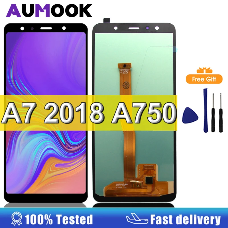 Samsung Galaxy a7 6.0用の2018インチAMOLEDスクリーン,Samsung 750a750f用の交換用LCDタッチスクリーン