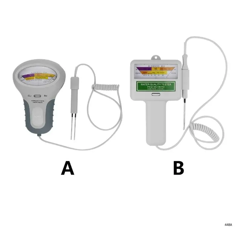 Test Monitors for Swimming Pool Spa Water Quality Tester Portable Chlorine Level Meter Double Scale CL2 Tester