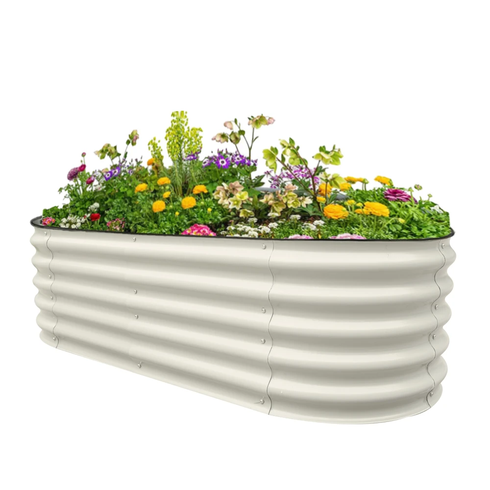 

Садовые приподнятые садовые кровати, металлическая приподнятая кашпо-кровать для овощей, цветов, наземный ящик для цветов