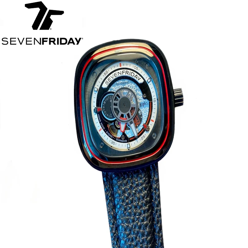 SEVENFRIDAY watch P1B/10 men\'s fully automatic mechanical watch P series waterproof fashion men watch luxury brand New Year gift