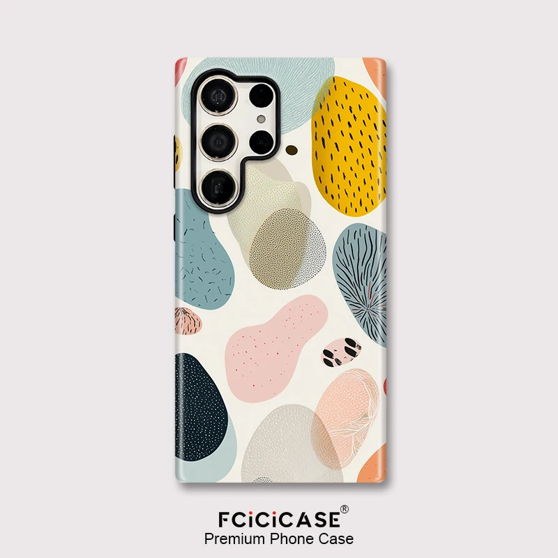 Fcicicase Painting Silicone Case For Samsung Galaxy S24 Plus S25 Ultra S 25 S20 FE S23+ Fashion Double-layer Acrylic TPU Cover