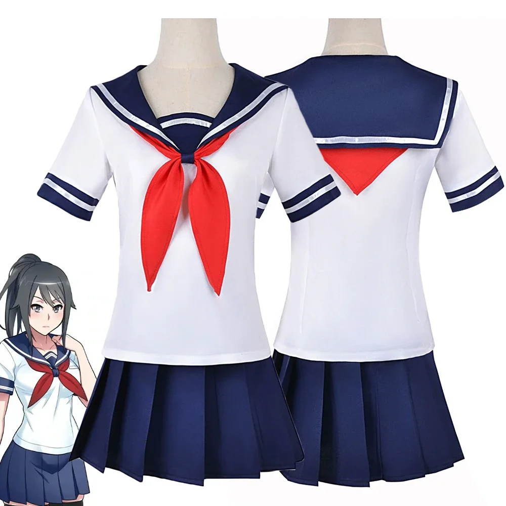 

New 2026 Game Yandere Simulator Ayano Aishi Cosplay Costume Anime Girl College Style Clothes JK School Sailor Uniform Suit