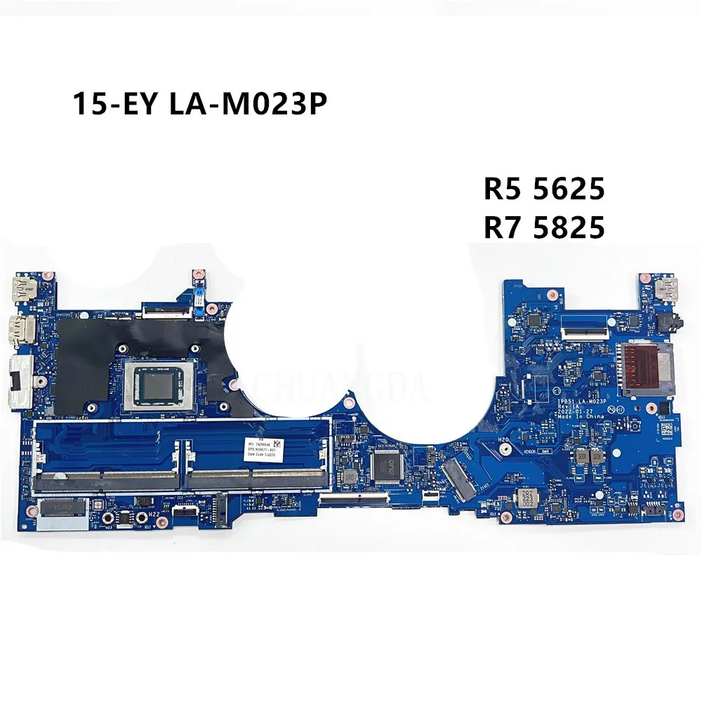 For HP 15-EY LA-M023P  Laptop Motherboard  N09670-601 N09671-601 Ryzen 5 5625U Ryzen 7 5825U Test perfectly